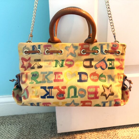 Dooney & Bourke Vintage Y2K Crayon Alphabet Hand/Crossbody with Gold Hardware - Picture 4 of 11